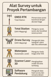 Alat Survey yang Dibutuhkan untuk Proyek Pertambangan dan Alasan Penggunaannya !