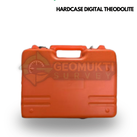Hardcase Digital Theodolite warna merah dengan interior busa pelindung