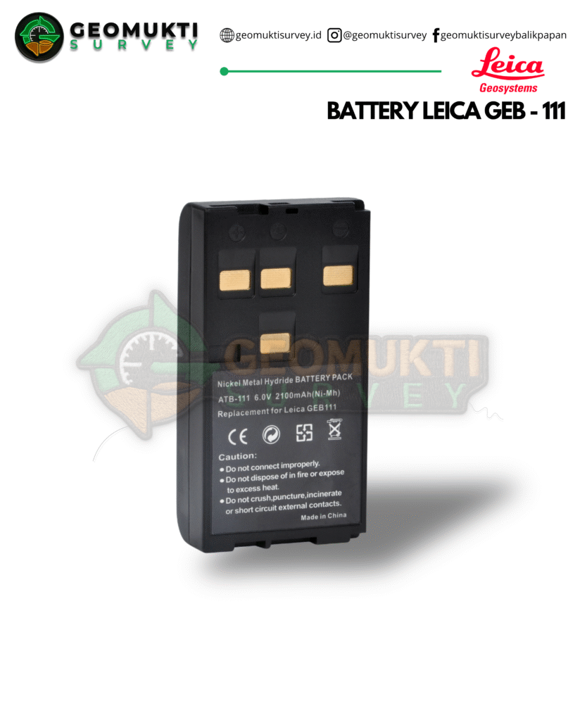 Jual BATTERY LEICA GEB-111 Di Samarinda hubungi : 0821-9711-2035 GEOMUKTI SURVEY