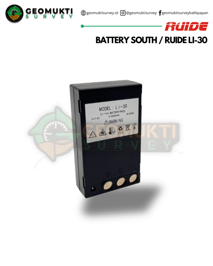 Jual Battery South Ruide LI-30 Di samarinda Hubungi : 0821-9711-2035 GEOMUKTI SURVEY