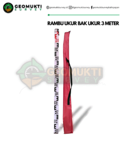 Rambu Ukur 3 Meter Aluminium Teleskopik untuk Survey Leveling