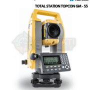 total station topcon gm-55 dengan prisma dan tripod lengkap